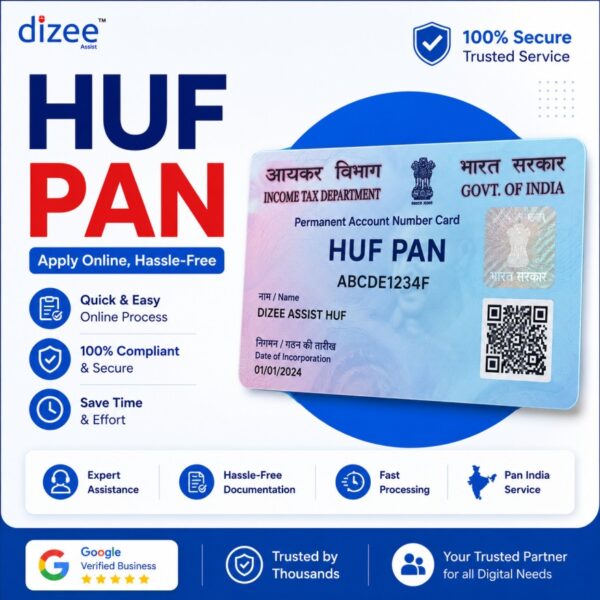 HUF PAN Card Registration Online | HUF PAN Apply with Expert Assistance